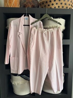 Vintage Pink Seersucker Set